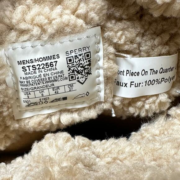 Sperry NWOB Ice Bay Black Tan Winter Duck Boots STS22567 Size 9 Waterproof - Picture 8 of 8